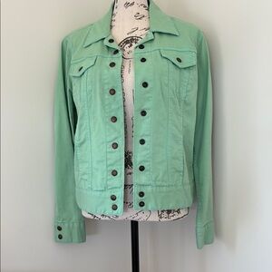 Mint Green Denim Jacket